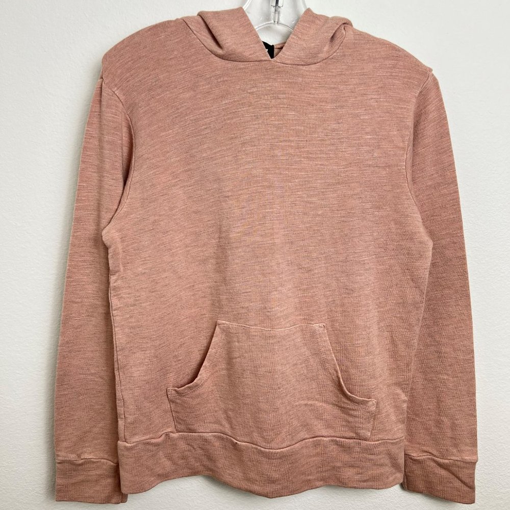 Monrow Girls Hoodie Sweatshirt Size 10 NWT Pink Pullover Pocket